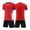 Red, variant on TIREOW Kids Team Soccer Jersey and Shorts, Youth Shirts Soccer Uniform Kit, Adult Indoor Turf Sport Outfit (Style B)