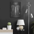 thumbnail image 6 of Luxe Metal Art 'Lacrosse Racquet Blueprint Patent Chalkboard' Metal Wall Art, 16"x24", 6 of 9