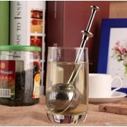 Tea Infuser for Loose Tea, Large Capacity Stainless Steel Tea Ball with Long Handle & Push Rod, Durable Tea Strainer, TIKA