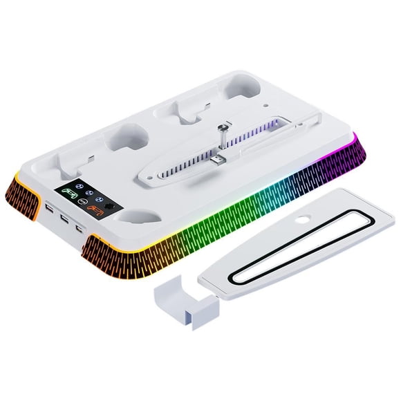 Yimiti Vertical Stand & Cooling Station For Ps5 Pro: Efficient Charger For Ps5 Slim,White