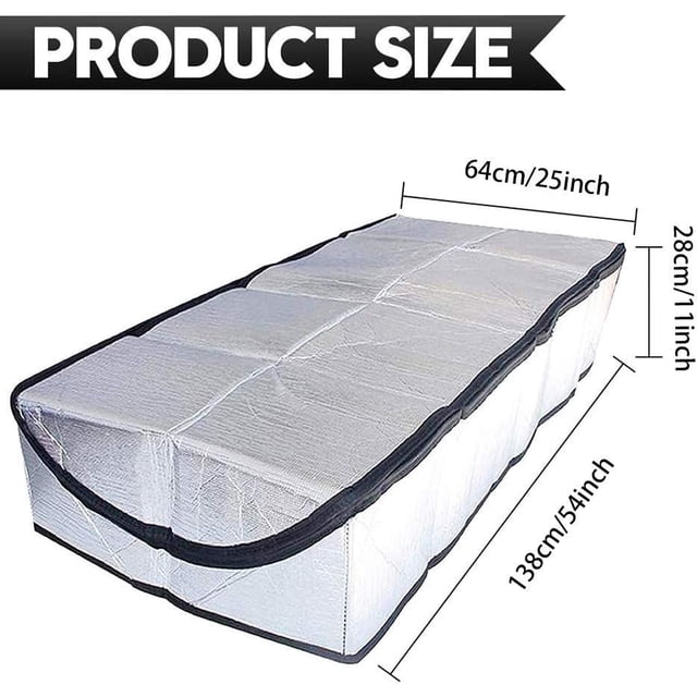 Cubierta aislante ignífuga para escaleras del ático con cremallera, 25" x 54" x 11" (Plata) - Sailing Electrónica