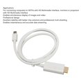 thumbnail image 4 of Mini Display Port Adapter Cable, Professional Male to Male Display Port to HD Multimedia Interface Adapter for Monitor Projector, White, 4 of 7