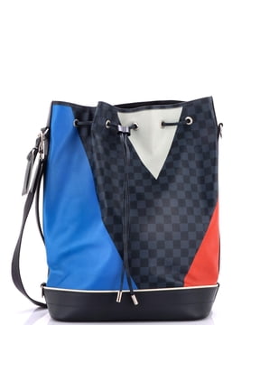 Pre-Owned Noe Marin Handbag Regatta Damier Cobalt By Rebag