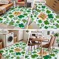 thumbnail image 5 of St. Patrick's Day Area Rugs 3'x5', Washable Small Throw Rugs for Living Room Bedroom, Green Lucky Shamrock Leaves Cloud Blue Indoor Outdoor Rug Non-Slip Low Pile Carpet Runner Reversible Floor Mats, 5 of 8