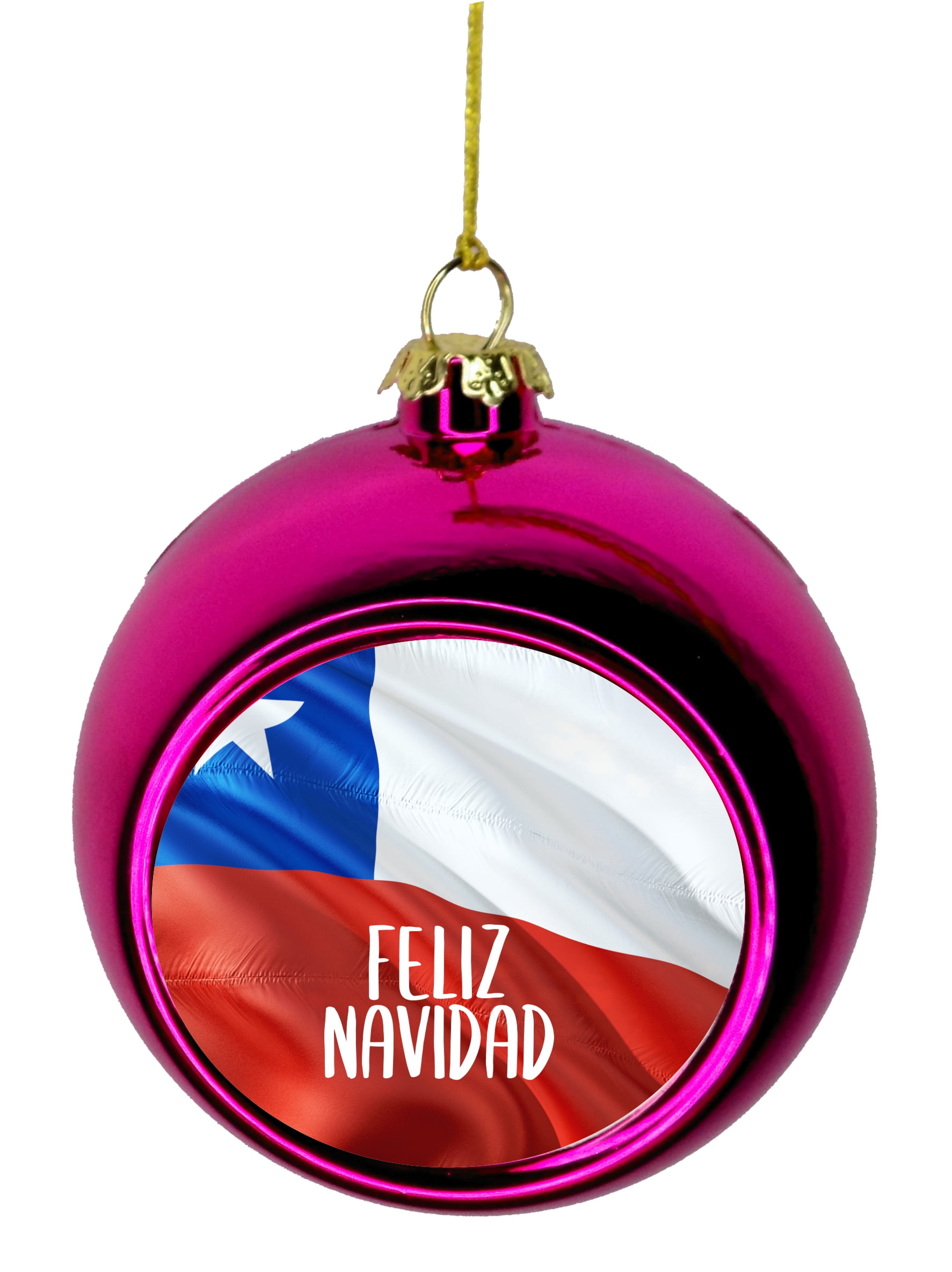 Chile Ornament - Chile Christmas Ornament Flag Chilean - Feliz Navidad