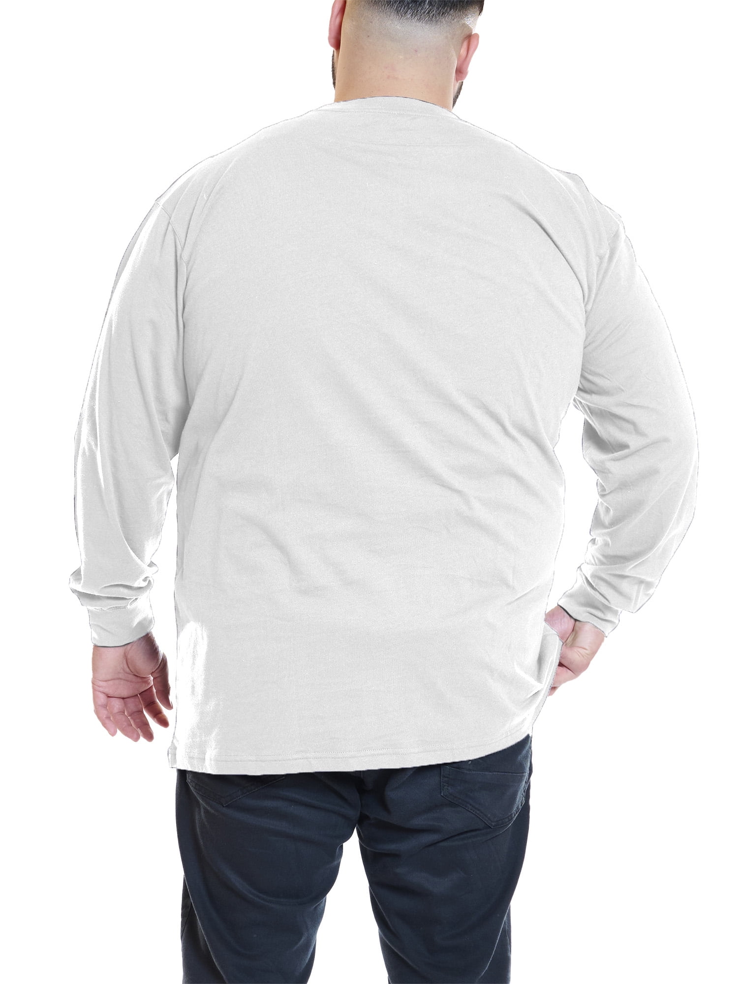 Wrangler Men’s Big and Tall Cotton Pocket Tee with Long Sleeves, Sizes 1XL-6XL