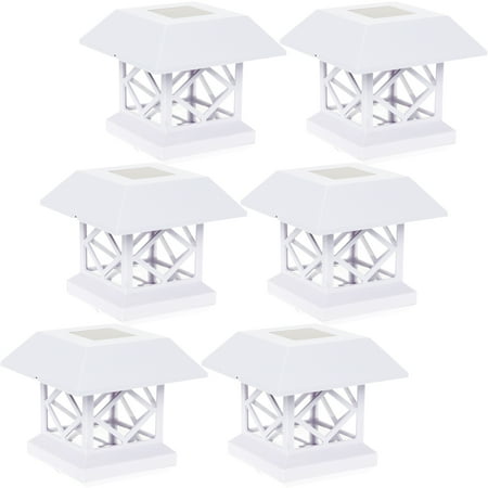 Summit Outdoor Three Light - GreenLighting Outdoor Garden Summit Solar Powered Post Cap Light for Wood Posts 6 Pack