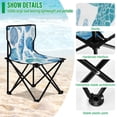 thumbnail image 4 of 600D Oxford Camping Chair Portable Foldable Chair Supports 220 lbs for Picnic, Fishing, Backpacking Marine Organismsd, 4 of 8