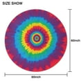 thumbnail image 6 of Colorful Rainbow Tie Dye Spiral Pattern Round Tablecloth 60"x60",Wrinkle Wipeable Table Cloth for Kitchen Dining Room Picnic Patio Party, 6 of 6