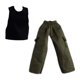 thumbnail image 1 of 1/12 pantalones de muñecas y ropa superior vestida de cosplay mini pierna ancha pantalón largo para figuras de acción masculina de 6 pulgadas con chaleco, 1 of 9