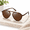 Amber Tortoise, variant on Retro Aviator Polarized Sunglasses Double Bridge Ladies Shades Sj2078