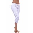 thumbnail image 3 of FNFYFH Clearance Womens High Rise Yoga Capri Leggings Full Coverage Workout Pants,White, 3 of 10