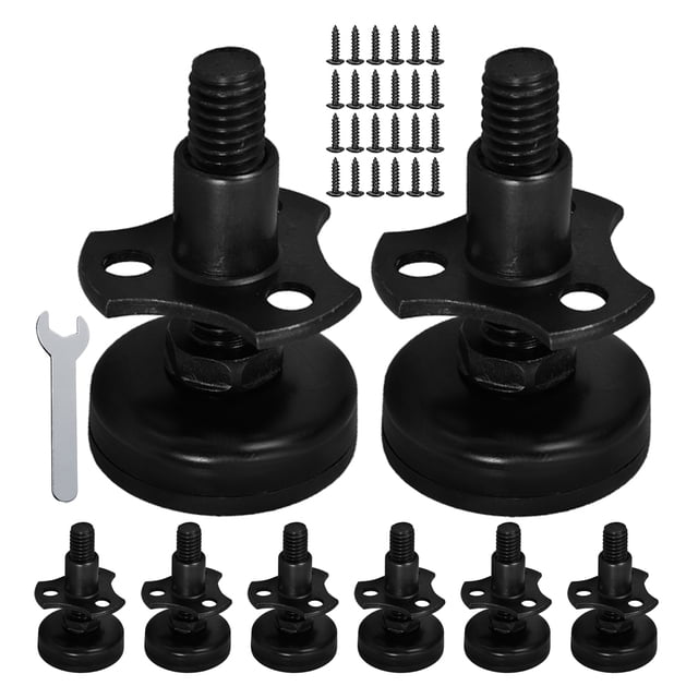 GOOHOCHY 8Ud Pies Niveladores Para Muebles Color Negro, Fácil Instalación Para Mesas, Sillas Y Estanterías En El Hogar
