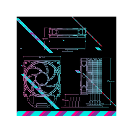 Cooler Master - Hyper 212 Halo 120mm CPU Cooling Fan with Gen 2 RGB Lighting - Black Edition