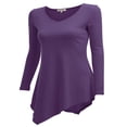 thumbnail image 2 of CHOK Tunique Longue à Manches Longues Col en V pour Femmes Robe T-Shirt, 2 of 3