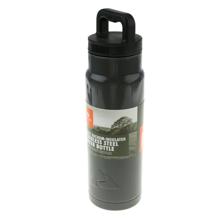 Ozark Trail 24 Ounce Double Wall Vacuum Sealed Stainless Steel Water Bottle,  2 Pack, Aqua Jasper 