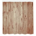 thumbnail image 2 of Ambesonne Stripes Shower Curtain, Lines Rustic Board Print, 69"Wx75"L, Pale Rust, 2 of 4