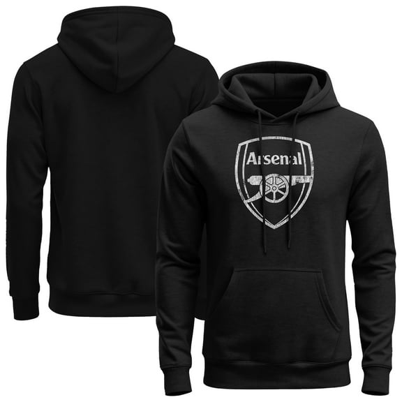 Men's 1863FC Black Arsenal Mono Badge Fleece Hoodie
