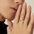 thumbnail image 6 of SFTING Moissanite Wedding Band 925 Sterling Silver Rings For Men White Gold Plated 1ct D Color VVS1 Clarity Brilliant Round Cut Engagement Rings For Him Size 10, 6 of 7