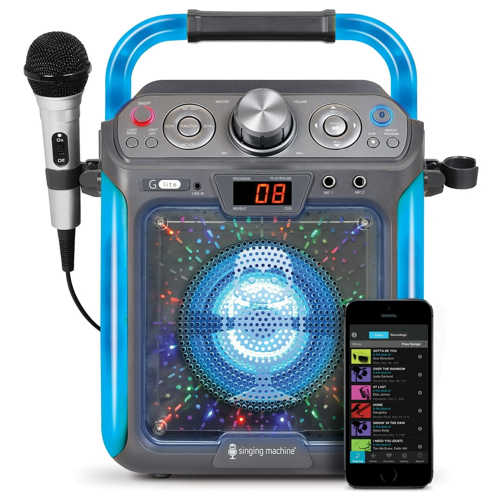 Singing Machine SML2082BTC Bluetooth GLite CD+G Karaoke System
