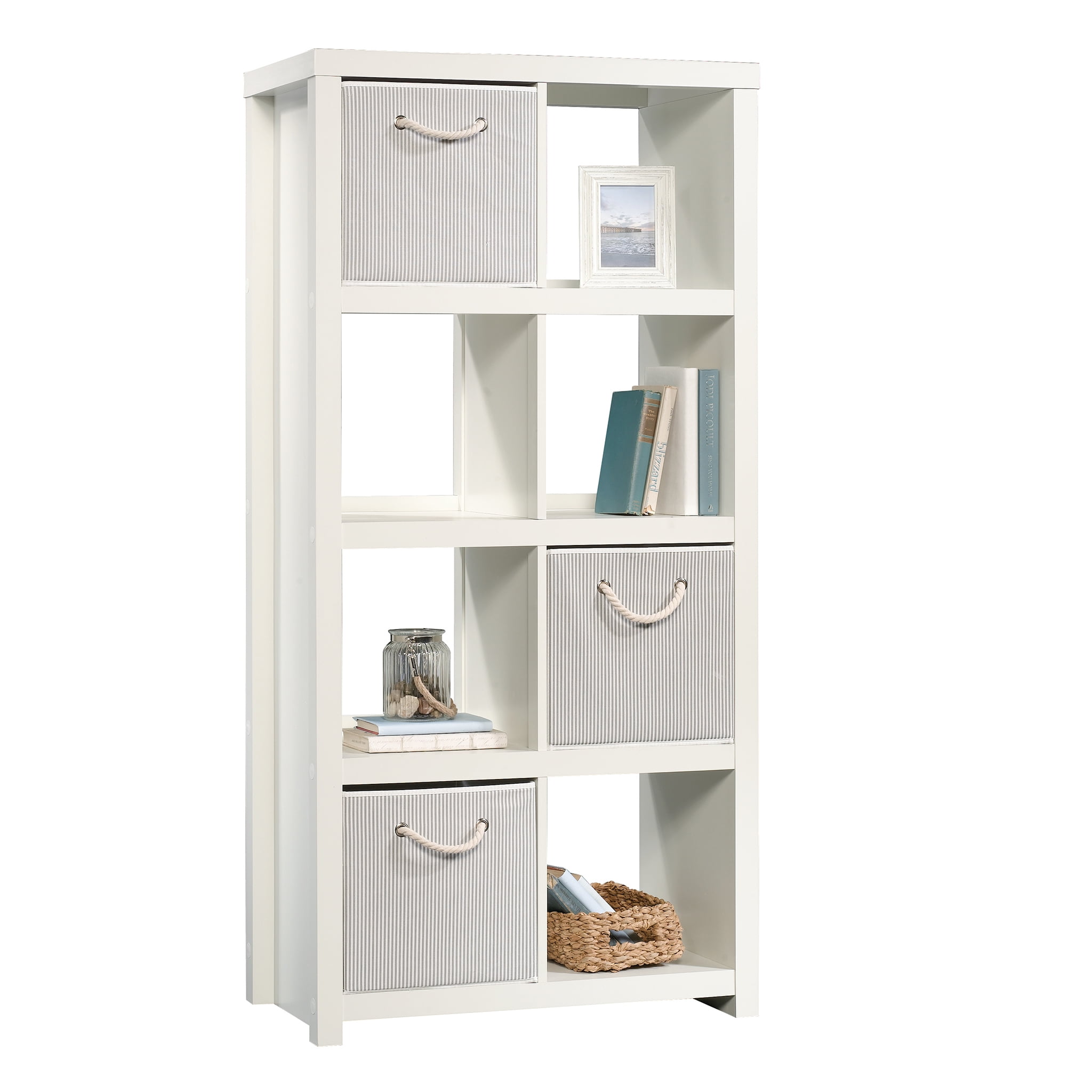 Sauder HomePlus 8Cube Organizer Bookcase, White Finish