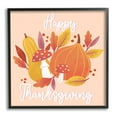 thumbnail image 2 of Stupell Industries Happy Thanksgiving Whimsical Autumnal Mushroom Botanicals Graphic Art Gray Framed Art Print Wall Art, Design by Dominika Godette, 2 of 5