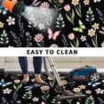thumbnail image 4 of Spring Floral Outdoor Rug 6x9 Ft, Non Slip Washable Area Rug, Elegant Pastoral Flowers Dragonfly Black Patio Rugs Carpet Runner, Large Floor Mat for Indoor/Outdoor Deck Porch Camping, 4 of 8