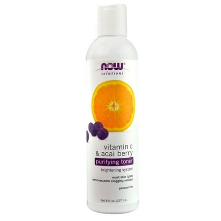 NOW Solutions Purifying Toner, Vitamin C & Acai Berry, 8 Fl (Best Skin Toner Products)