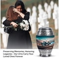 thumbnail image 4 of Bike Funeral Urns For Human Ashes Adult Man, Mountain Decorative Urn For Adult Male And Female - 1 Large 10 Inch, Blue Cremation For Mother And Father- 3 Inch Small Set Of 4, 4 of 7