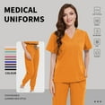 thumbnail image 2 of VIAOLI Women's Scrubs Set - Stretchy Medical Uniform with Pockets, for Nurses & Doctors, S-XXL, Multi-Color, 2 of 6