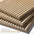 thumbnail image 4 of XIAOWEI 71" Arched Reeded 7-Tier Bookcase Natural Oak, 4 of 6