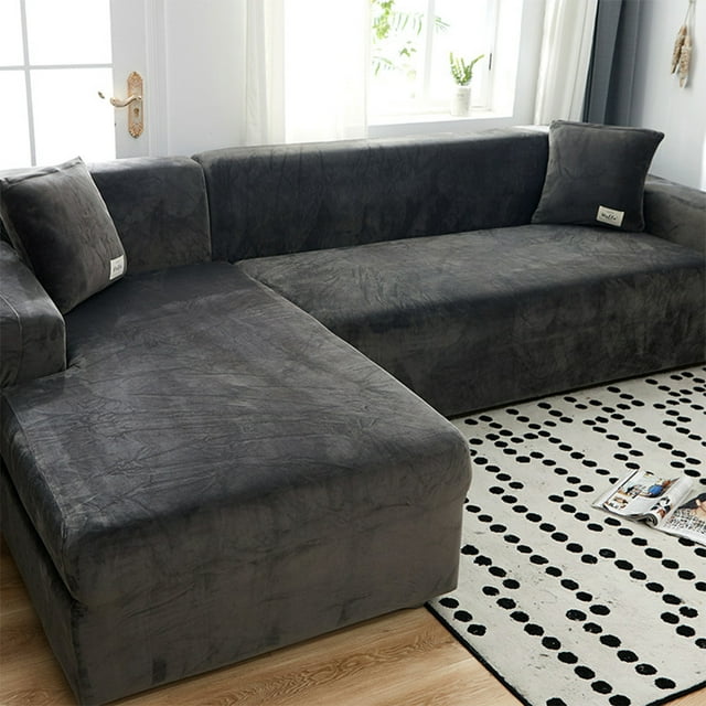 Guardoinrt Polyester Premium Universal Fit Sofa Protector Thick Sofa Seats Easy To Clean And Replace grey