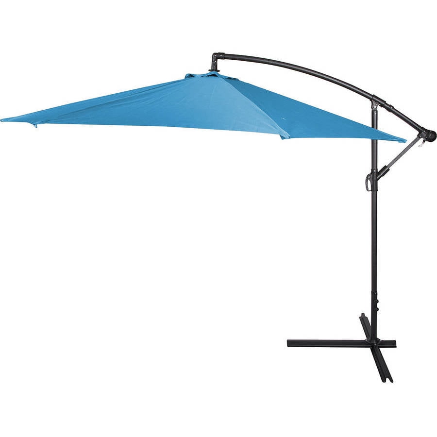 Trademark Innovations 10' Deluxe Polyester Offset Patio Umbrella, Teal