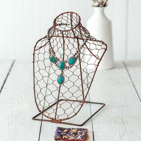 Chicken Wire Necklace Bust