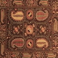 thumbnail image 1 of Ahgly Company Indoor Square Abstract Brown Modern Area Rugs, 6' Square, 1 of 4
