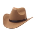 thumbnail image 1 of Western Cowboy Hat informal Primavera Otoño para adultos Novedad Protección solar Caqui, 1 of 8