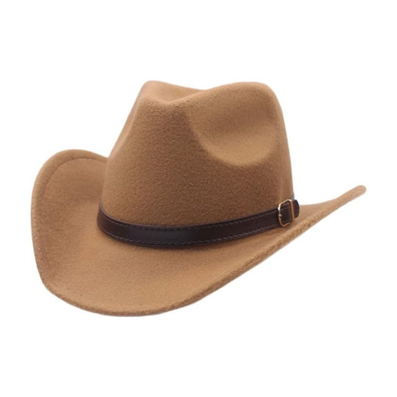 EHJRE Cowboy Hat Fashion Spring Autumn Comfortable for Adults with PU Leather Belt Khaki