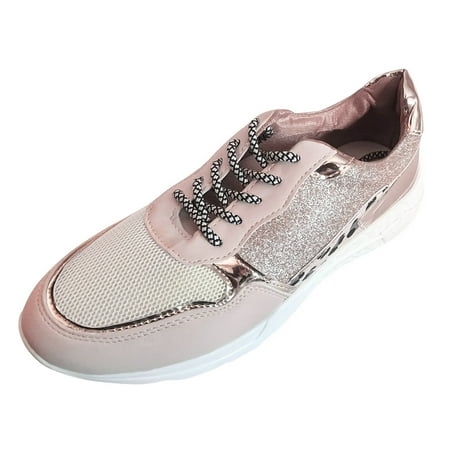 

GNEIKDEING Casual Women s Non Slip Internal Increase Leopard Print Lace Up Thick Sole Breathable Sport Shoes Sneaker Gift on Clearance