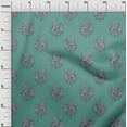 thumbnail image 2 of oneOone Cotton Poplin Fabric Leaves|Floral & Paisley Block Printed Craft Fabric BTY 56 Inch Wide, 2 of 4