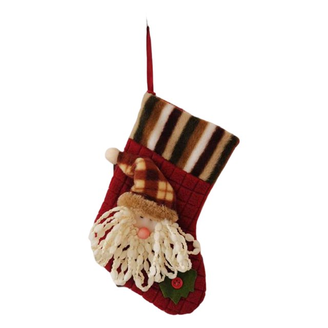 Bearachild Navidad calcetín chimenea pared interior árbol de Navidad colgante pelusas fiesta atmósferas Festival Año Nuevo decoración bolsa Kits de decoración para fiestas Anciano tipo 1 Bearachild HA069817-01B