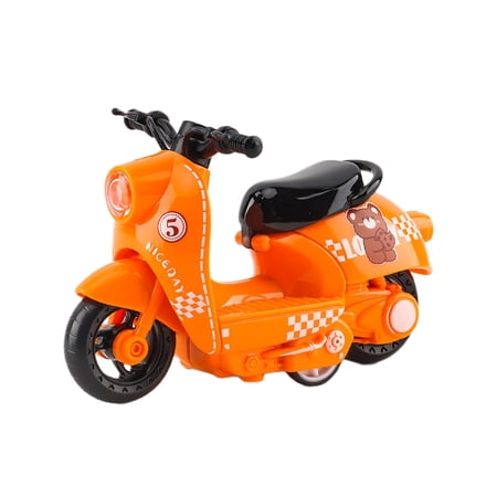 Gqtwoy Model Motorcycle Friction Powered Toy Interactive Moving Parts Durable Non-Slip Wheels Perfect for Indoor and Outdoor Fun Vehicle with Steerable Front Wheel