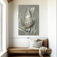 thumbnail image 2 of Elephant Stock Shell Coral Silver On Gray I Wall Art - Vertical Canvas Wall Art - Living Room Wall Decor - Nautical Canvas - Silver And White Decor By Caroline Kelly - 32" x 48", 2 of 8