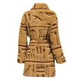 thumbnail image 2 of Egyptian-Inspired Hieroglyphs Bathrobe Women, 2 of 3