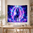 thumbnail image 5 of Celestial Unicorn in Starry Space, Mystical Fantasy Decor for Animal Lovers, Space Themed Art, Halloween Gift Tapestry Wall Hanging for Bedroom, Living Room and Dorm, 5 of 7