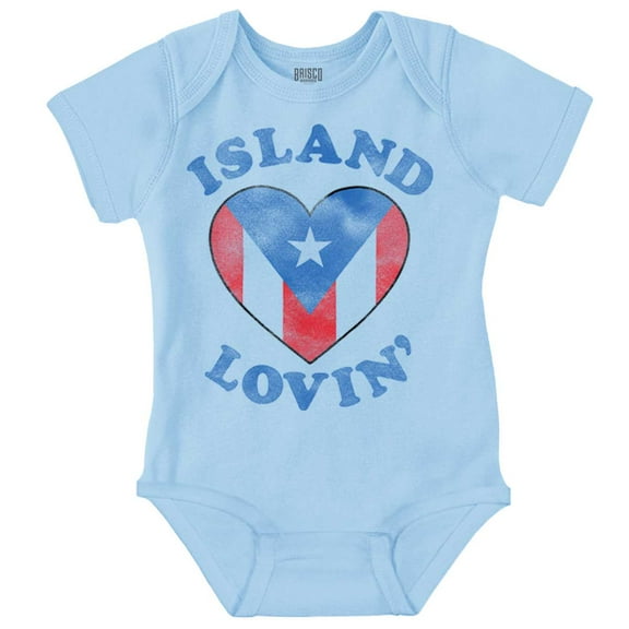 Island Lovin Puerto Rican Pride PR Bodysuit Jumper Girls Infant Baby Brisco Brands NB
