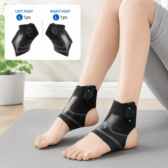 Adjustable Compression Ankle Brace Support Wrap, Breathable Neoprene Foot Stabilizer for Running, Basketball, Cycling, Sprains, Injury Recovery & Daily Foot Protection