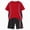 H505-Red, variant on Boys Shorts Set 2 Pieces Athletic Outfits Short Sleeve Tee Shirt and Summer Shorts Set(Yellow,7-8 Y)
