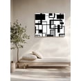 thumbnail image 5 of Black Grey Geometric Wall Art for Living Room,Canvas Picture Wall Decor for Bathroom Bedroom,Modern Abstract Art White Painting Artwork for Office Kitchen Hallway Dining Room Home Decorations 12"x16", 5 of 8