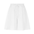 thumbnail image 3 of POROPL Womens Shorts Wide Leg Drawstring Shorts with Pockets Loose Casual Short, 3 of 8