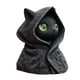thumbnail image 5 of Figura de gato gótico con capucha, adorno coleccionable, estatua decorativa creativa de resina Ojos verdes, 5 of 9